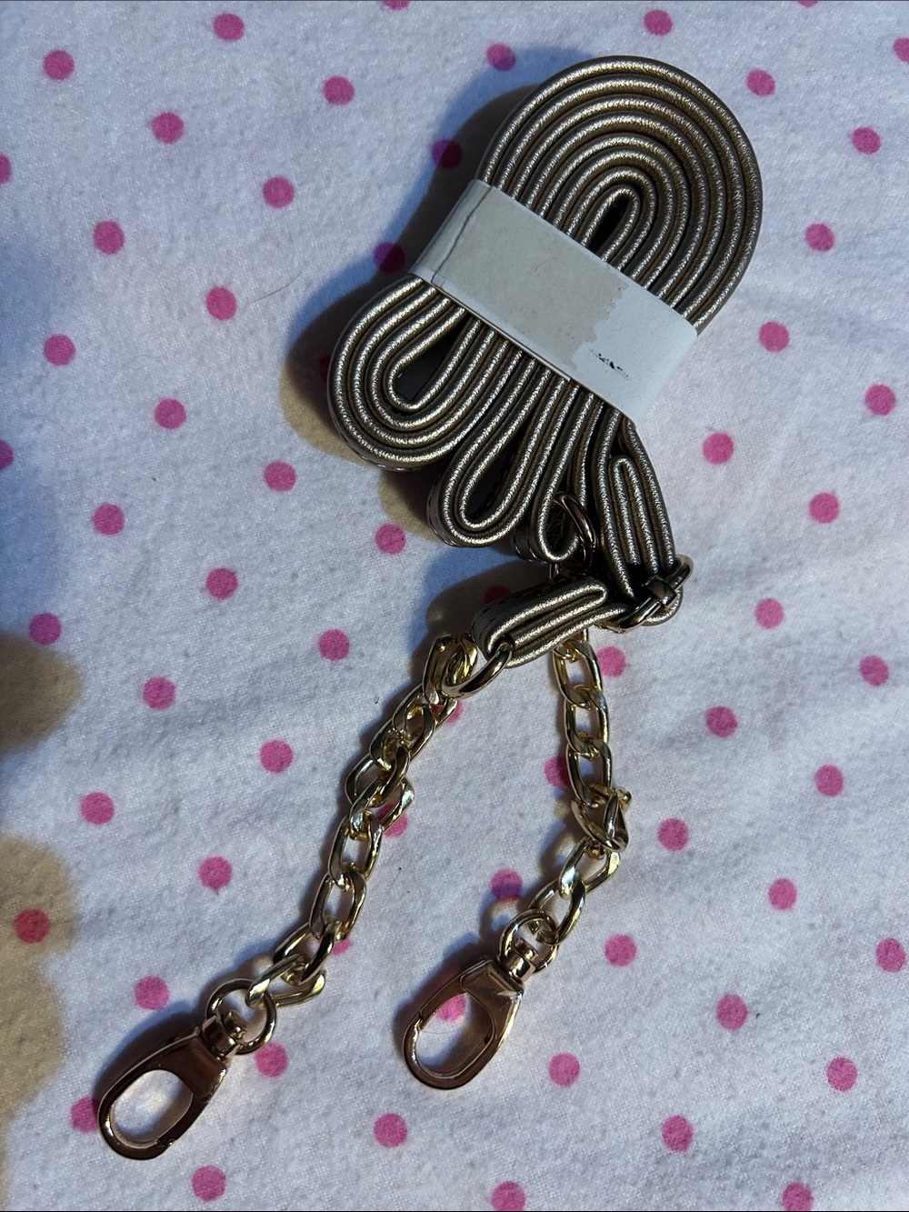 Gold Metallic Chain Strap for Women’s Handbags